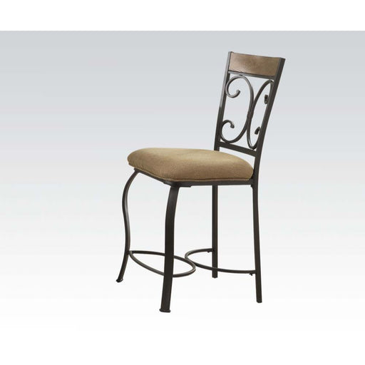 Kiele - Counter Height Chair (Set of 2) - Oak & Antique Black - 41" Unique Piece Furniture