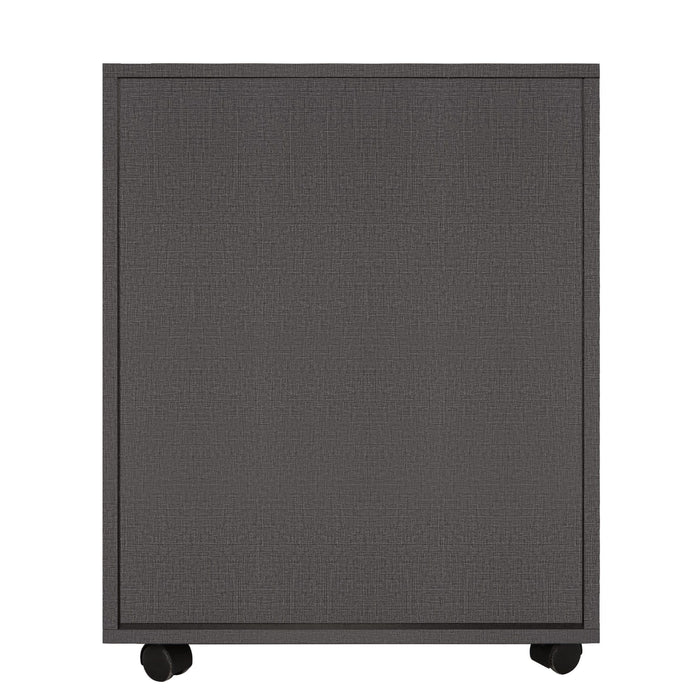 Office Pulley Movable File Cabinet - Dark Gray