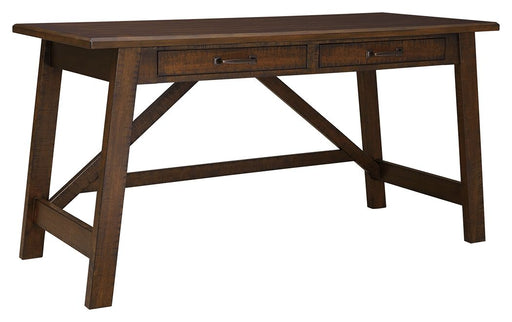 Baldridge - Rustic Brown - Home Office Large Leg Desk Unique Piece Furniture