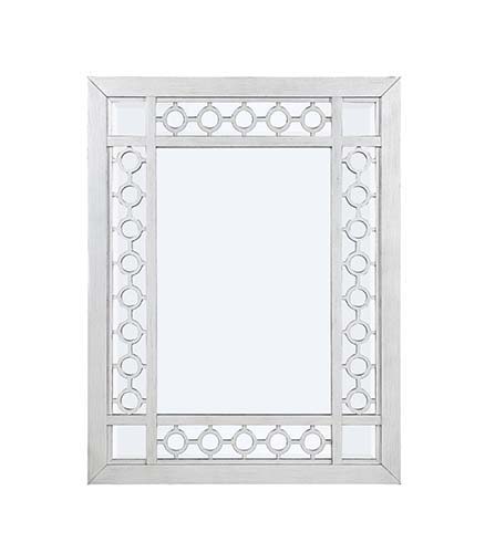 Varian - Mirror - Mirrored & Antique Platinum Unique Piece Furniture