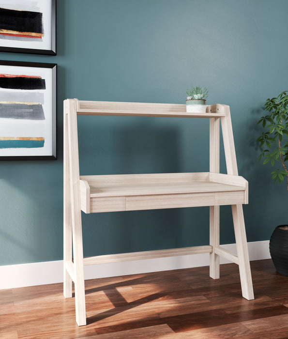 Blariden - Natural - Desk W/Hutch Unique Piece Furniture