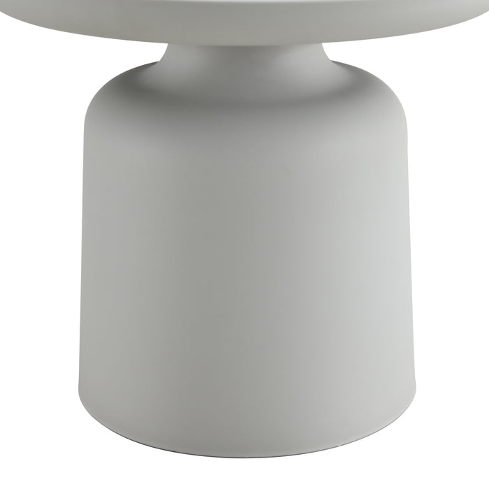 Grey Side Table Plastic Indoor Outdoor Use