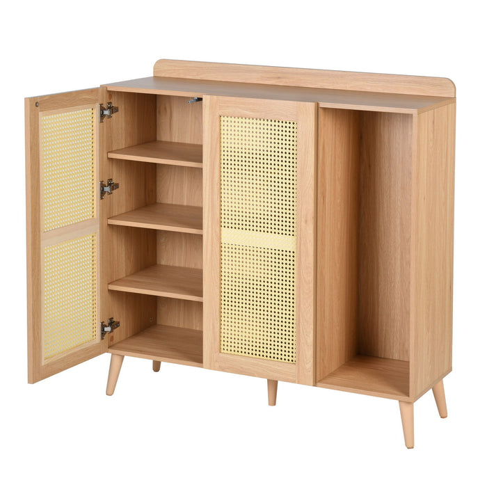 43'' Tall Accent Cabinet Chests With 2 Doors, Oak