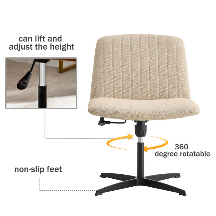 Fabric Material Home Computer Chair Office Chair Adjustable 360 ° Swivel Cushion Chair - Black Foot Swivel Chair Makeup Chair Study Desk Chair