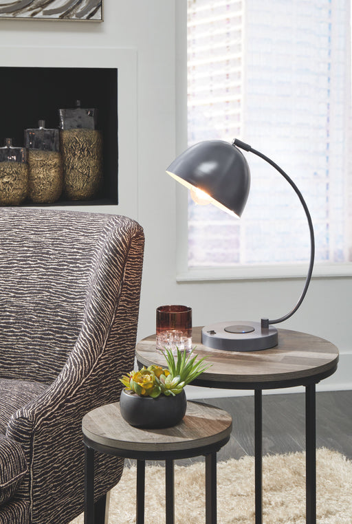 Austbeck - Gray - Metal Desk Lamp Unique Piece Furniture