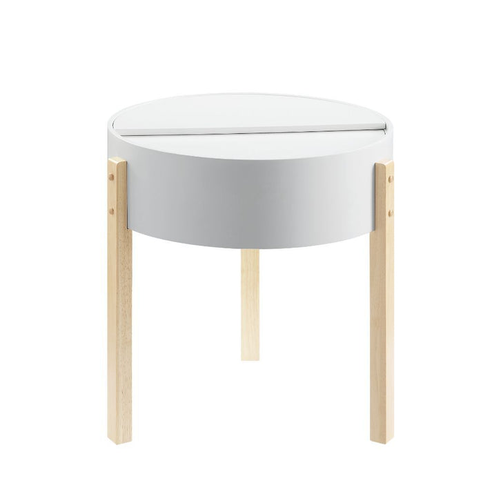 Bodfish - End Table - White & Natural Unique Piece Furniture