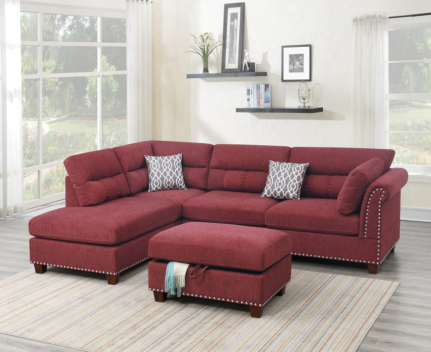 Sectional Sofa Red Velvet