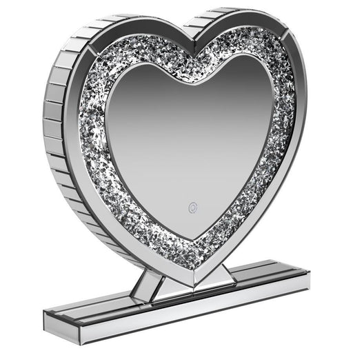 Euston - Heart Shape Table - Mirror Silver Unique Piece Furniture