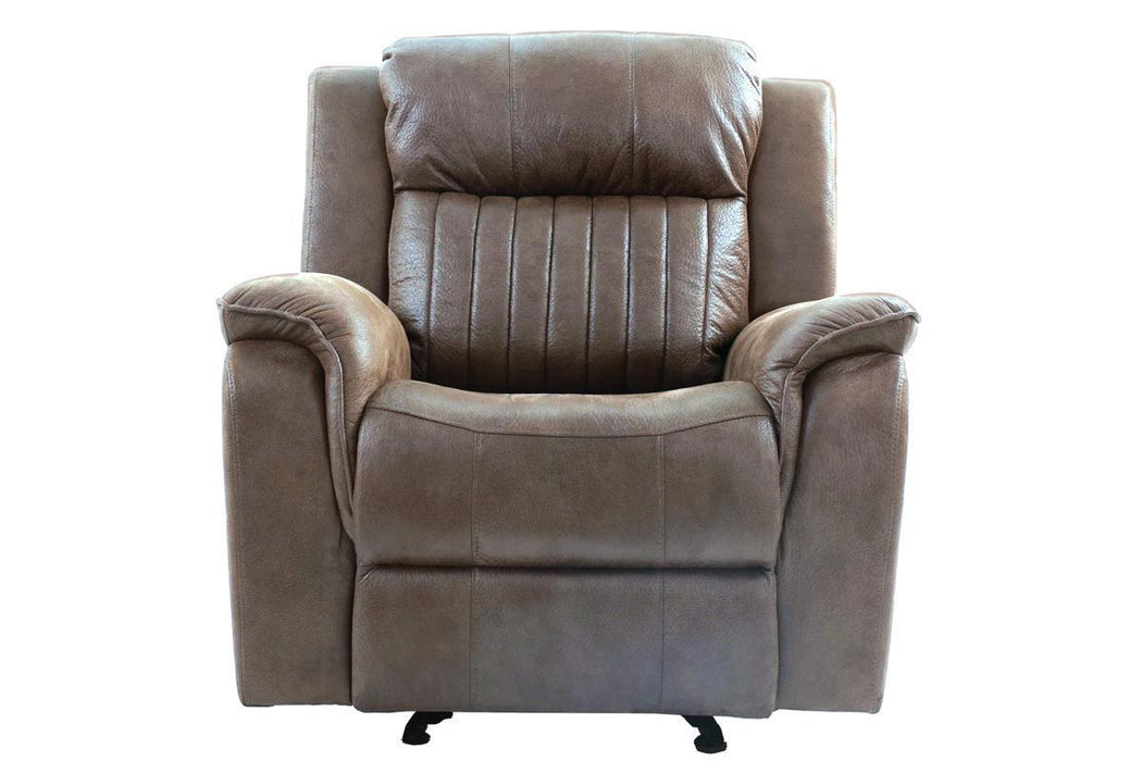 Contemporary Power Motion Glider Recliner Chair 1 Piece Living Room Furniture Dark Coffee Breathable Leatherette