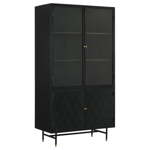 Santiago - Rectangular 4-Door Cabinet - Matte Black Unique Piece Furniture