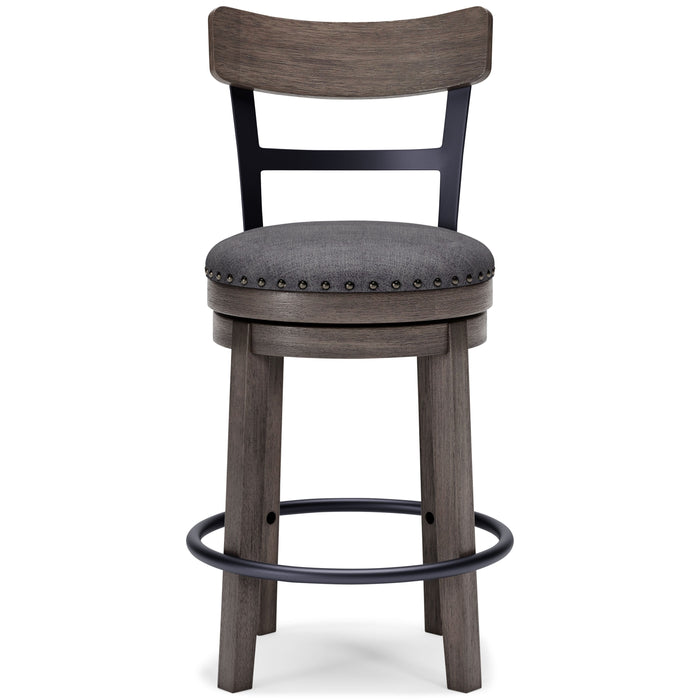 Caitbrook - Gray - Uph Swivel Barstool Unique Piece Furniture
