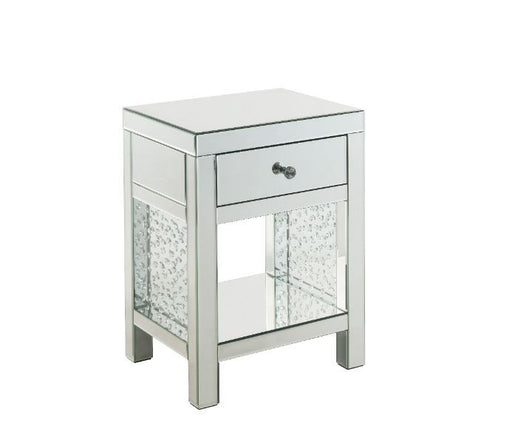 Nysa - Accent Table - Mirroed & Faux Cyrstals Inlay Unique Piece Furniture