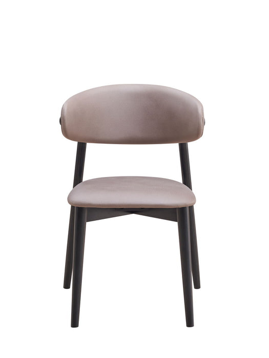 Acme Lanae Side Chair (Set of 2) Gray Fabric & Black Finish