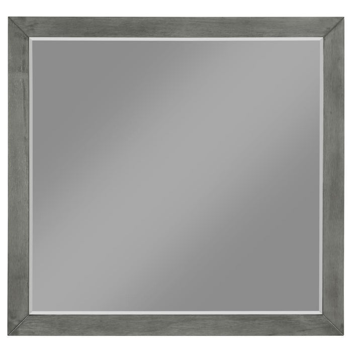 Nathan - Rectangular Dresser Mirror - Gray