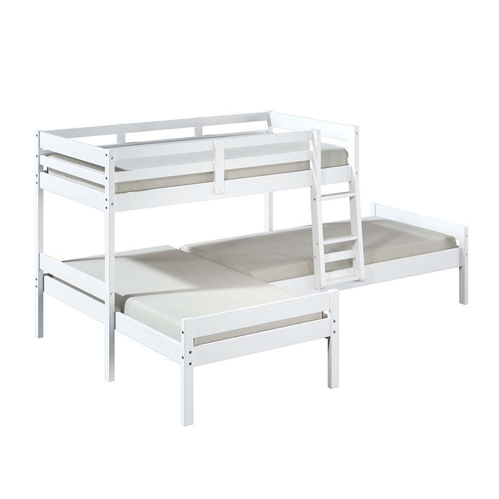 Manoela - Triple Bunk Bed - Twin - White Finish Unique Piece Furniture