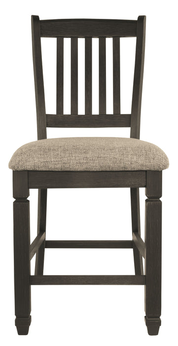 Tyler - Black / Grayish Brown - Upholstered Barstool (Set of 2) Unique Piece Furniture