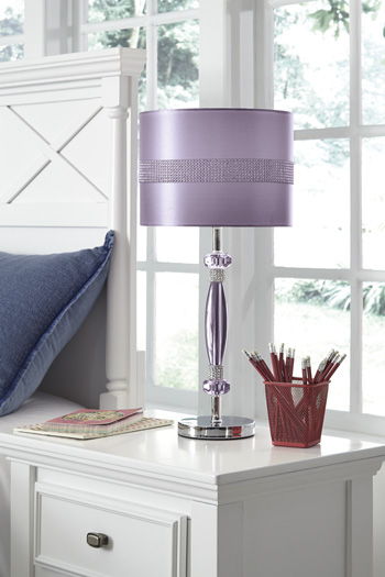 Nyssa - Purple - Metal Table Lamp Unique Piece Furniture