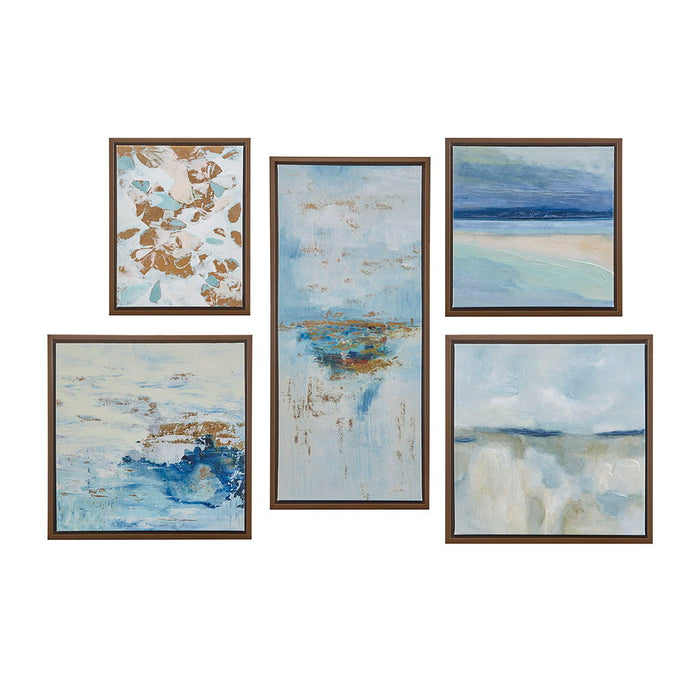 5 Piece Gallery Framed Canvas Wall Art Set