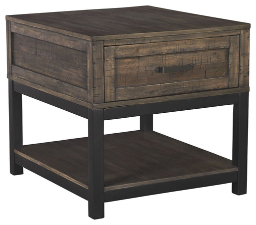 Johurst - Grayish Brown - Rectangular End Table Unique Piece Furniture
