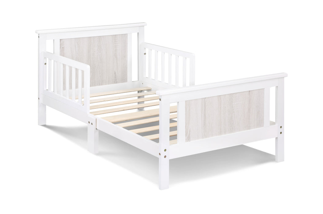 Connelly Reversible Panel Toddler Bed White / Rockport Gray