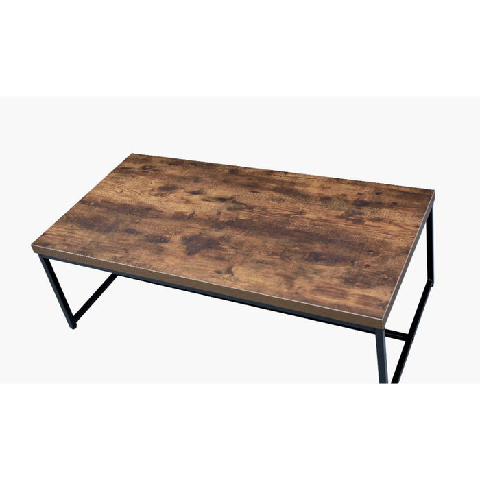 Bob - Coffee Table - Weathered Oak & Black Unique Piece Furniture