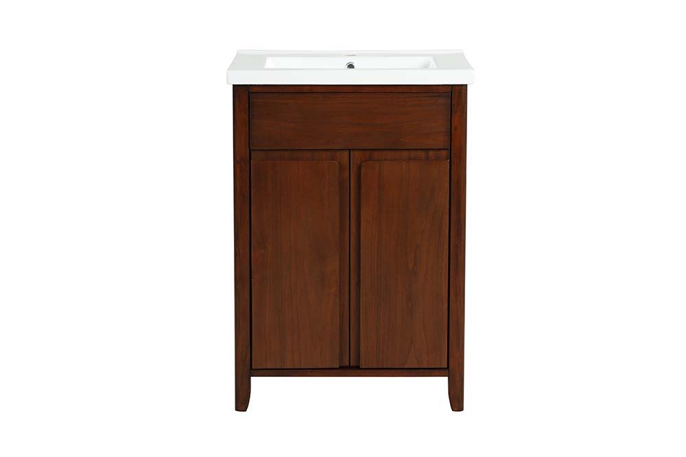 Lelia - Sink Cabinet - Walnut Finish Unique Piece Furniture