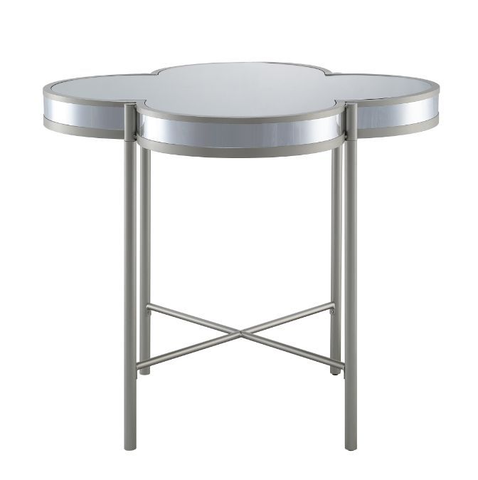 Clover - Counter Height Table - Silver & Champagne Finish Unique Piece Furniture
