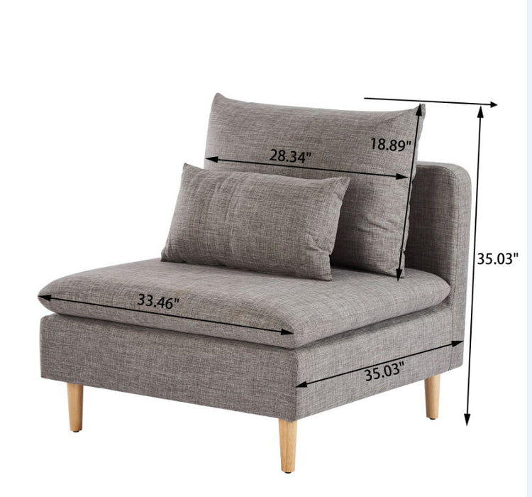 33.46" Armless Sofa