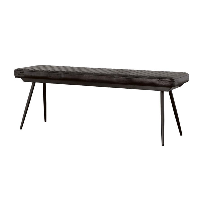 Partridge - Cushion Bench - Espresso And Black Unique Piece Furniture