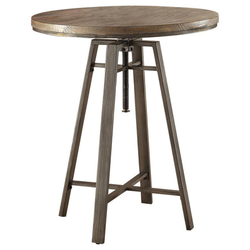 Bartlett - Adjustable Swivel Bar Table - Brushed Nutmeg Unique Piece Furniture