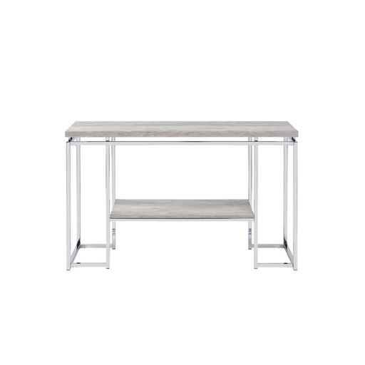 Chafik - Accent Table - Natural Oak & Chrome Unique Piece Furniture