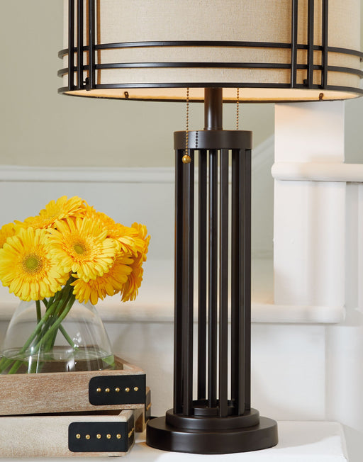 Hanswell - Dark Brown - Metal Table Lamp Unique Piece Furniture