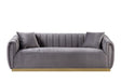 Elchanon - Sofa - Gray Velvet & Gold Finish Unique Piece Furniture