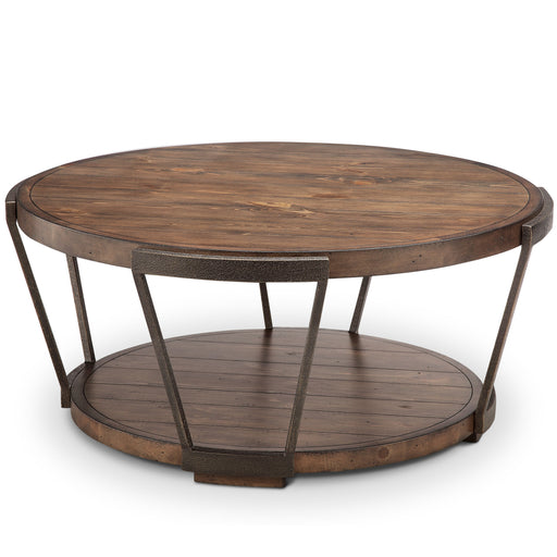 Yukon - Round Cocktail Table (With Casters) - Bourbon Unique Piece Furniture