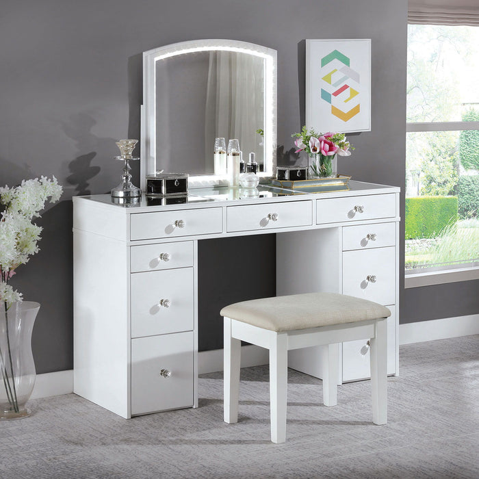 Louise - Vanity With Stool - White Unique Piece Furniture
