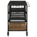 Evander - Accent Storage Cart With Casters - Natural And Black Unique Piece Furniture