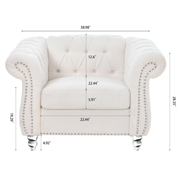 1 Seater Sofa For Living Room Fabric