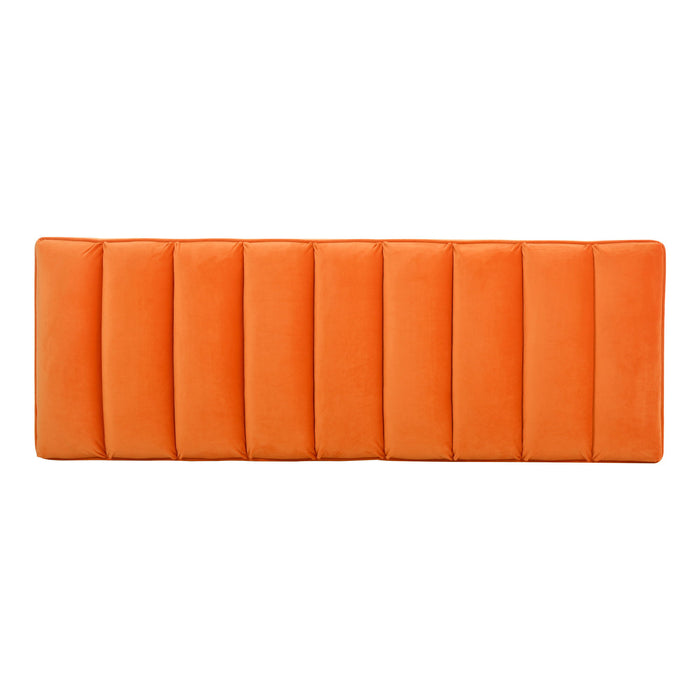 Metal Base Upholstered Bench For Bedroom For Entryway - Orange