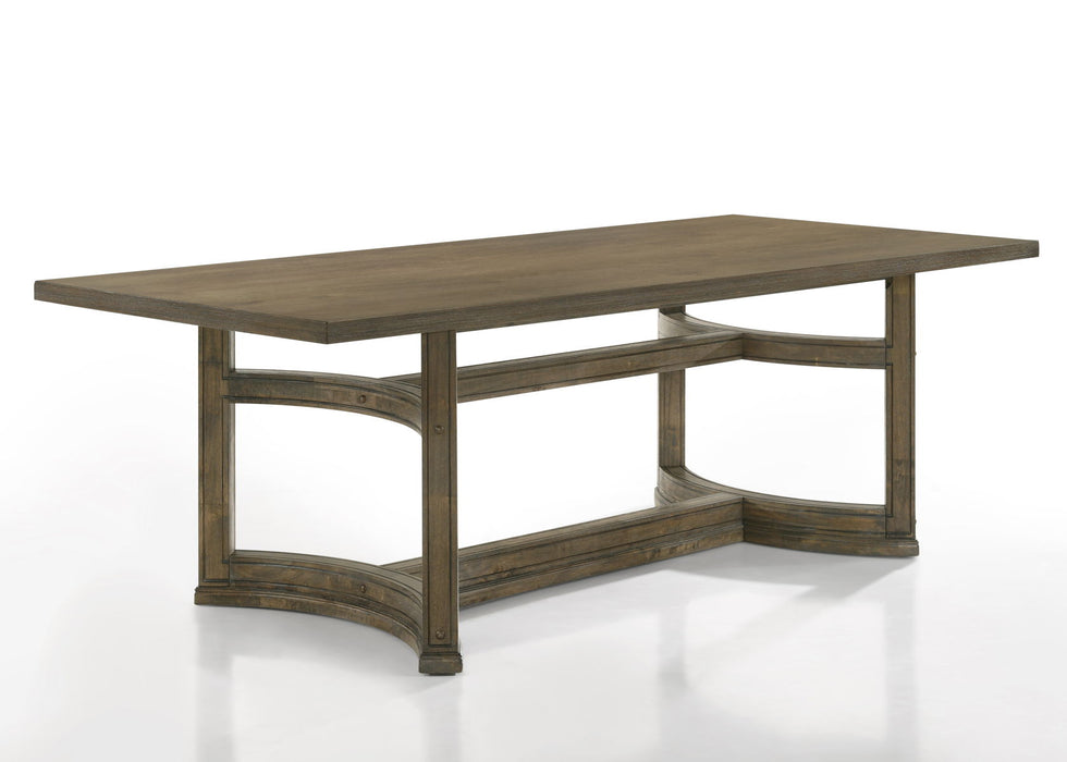 Acme Parfield Dining Table, Weathered Oak Finish