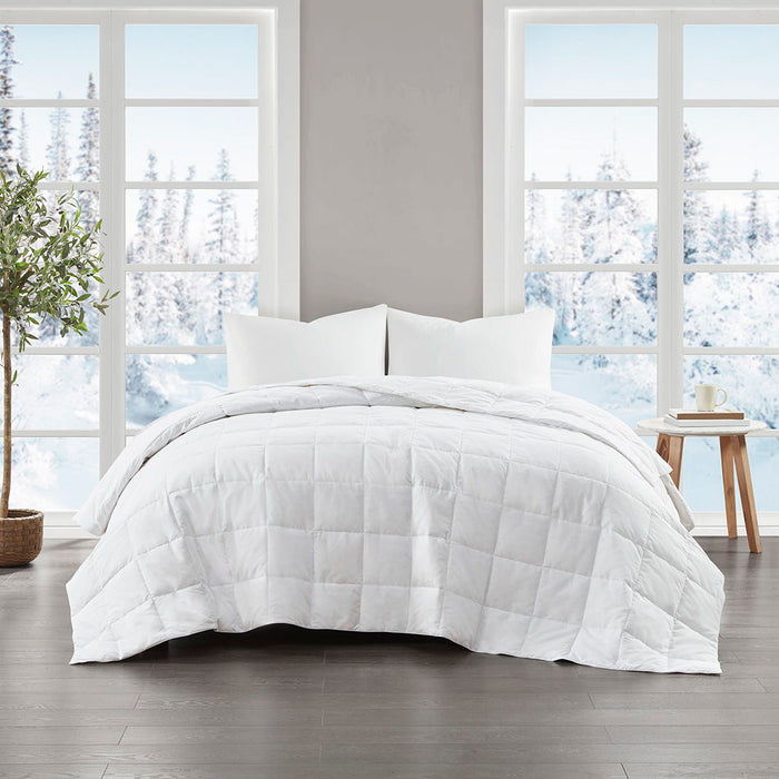 Goose Feather And Down Filling All Seasons Blanket - White
