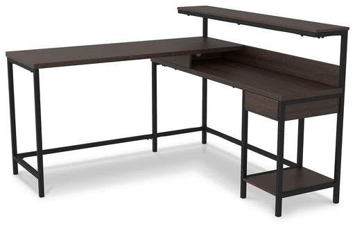 Camiburg - Warm Brown - L-desk With Storage Unique Piece Furniture