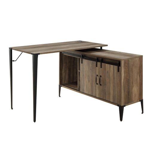 Zakwani - Writing Desk - Rustic Oak & Black Finish - 31" Unique Piece Furniture