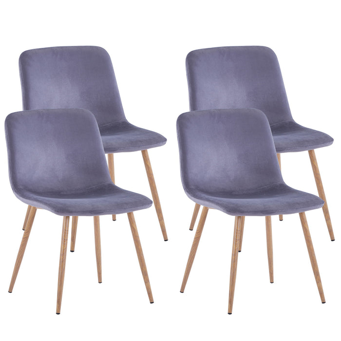 Dining Chair 4 Piece - Gray, Modern Style, new Technology.Suitable For Restaurants, Cafes, Taverns, Offices, Reception Rooms