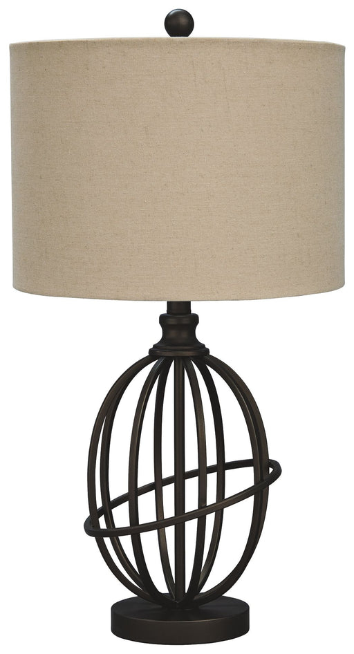 Manasa - Dark Brown - Metal Table Lamp Unique Piece Furniture