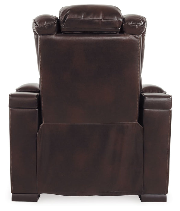 Warnerton - Brown Dark - Pwr Recliner/Adj Headrest Unique Piece Furniture