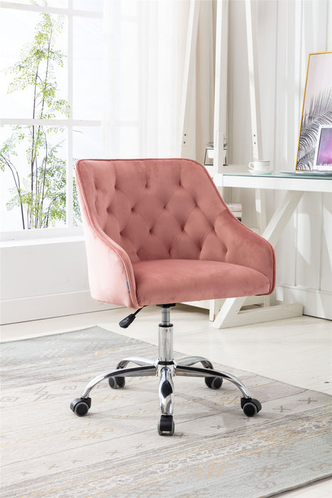 Coolmore Swivel Shell Chair For Living Room / Modern Leisure Office Chair (This Link For Drop Shipping) - Pink