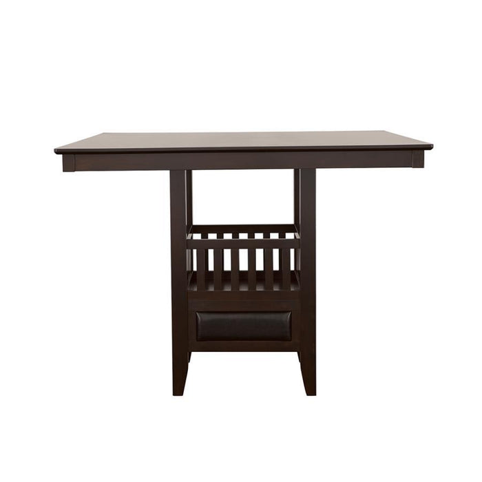 Jaden - Square Counter Height Table With Storage - Espresso Unique Piece Furniture