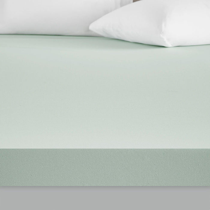 Topper With Cooling Removable Cover - Green Tea Foam