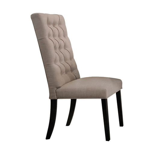 Morland - Side Chair (Set of 2) - Tan Linen & Vintage Black Unique Piece Furniture