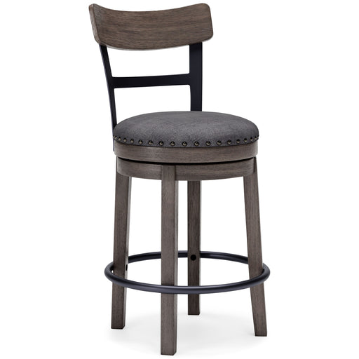 Caitbrook - Gray - Uph Swivel Barstool Unique Piece Furniture